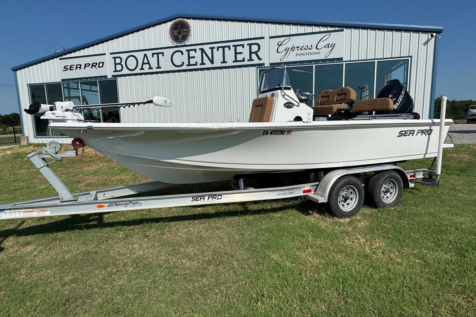 Sea Pro 208 Bay 2023 Sea Pro 208 Bay boat on trailer at Sea Pro Boat Center.