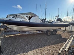 Ribeye Prime EIGHT21 Ribeye Prime EIGHT21 boat on trailer at marina, 2017 model, sunny day.