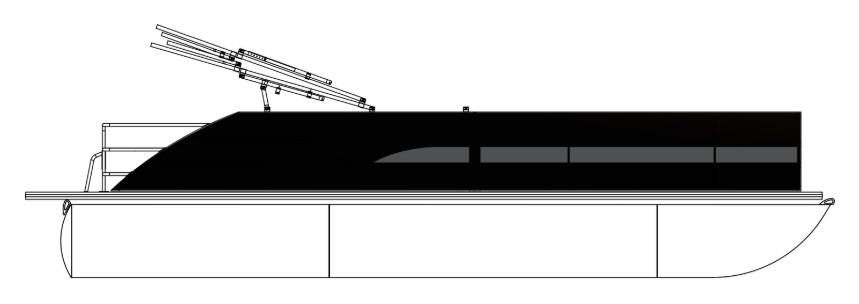Bentley Pontoons Legacy Quad Swing Back 223