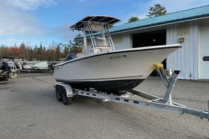 Key West 203 FS 2023 Key West 203 FS boat on trailer outside a storage facility.