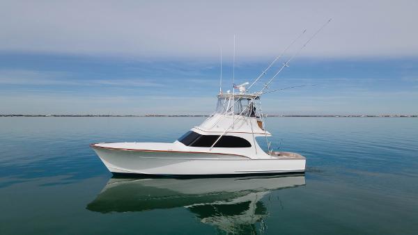 Custom Carolina 41 Ricky Scarborough 1984 Custom Carolina 41 Ricky Scarborough boat on calm water.