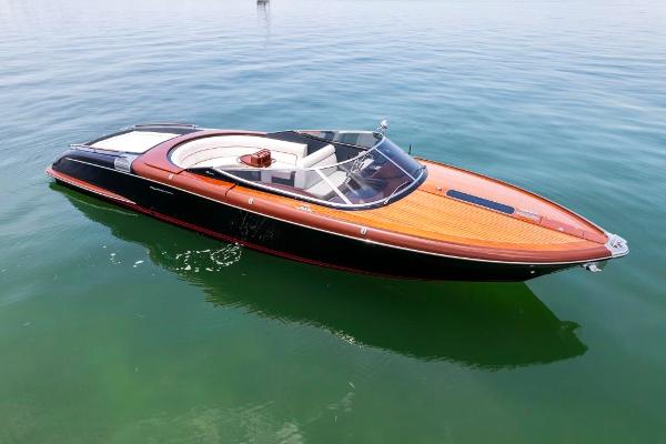 Riva Aquariva Super 2020 Riva Aquariva Super luxury speedboat on calm water.