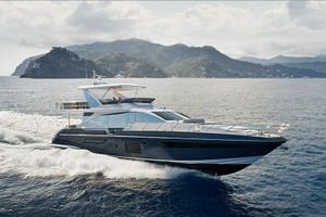 Azimut 72 Flybridge 2020 Azimut 72 Flybridge yacht cruising near scenic coastline.