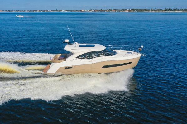Carver C37 Coupe 2016 Carver C37 Coupe yacht cruising on open water.