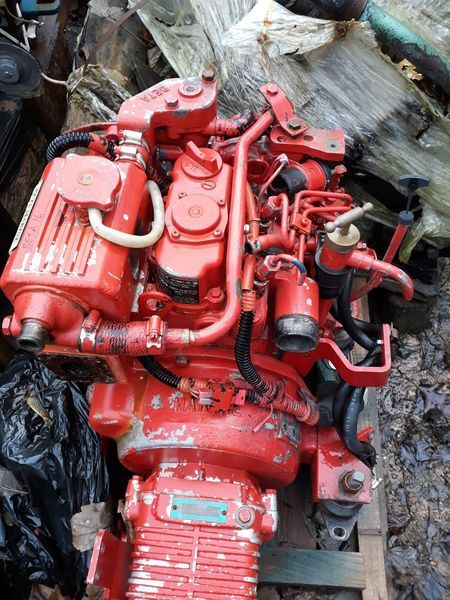 Beta 16 Marine Diesel Engine Breaking For Spares 16 Red Beta 16 Marine Diesel Engine, 2009 model, for spare parts, on a wooden pallet.