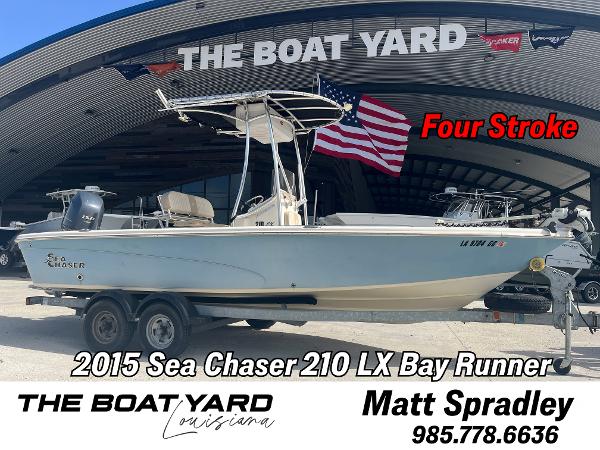 Sea Chaser 210 LX Bay Runner 2015 Sea Chaser 210 LX Bay Runner boat at The Boat Yard, Louisiana, with American flag.