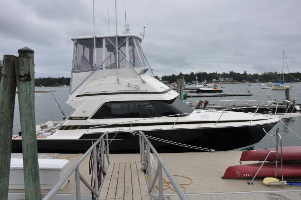 Bertram 37 Convertible 1987 Bertram 37 Convertible yacht docked at a marina.