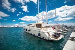 Dalla Pieta 80 Luxury 2008 Dalla Pieta 80 yacht docked in a sunny marina.