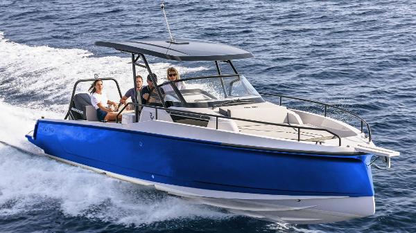 RYCK 280 2023 RYCK 280 boat cruising on the water with passengers.