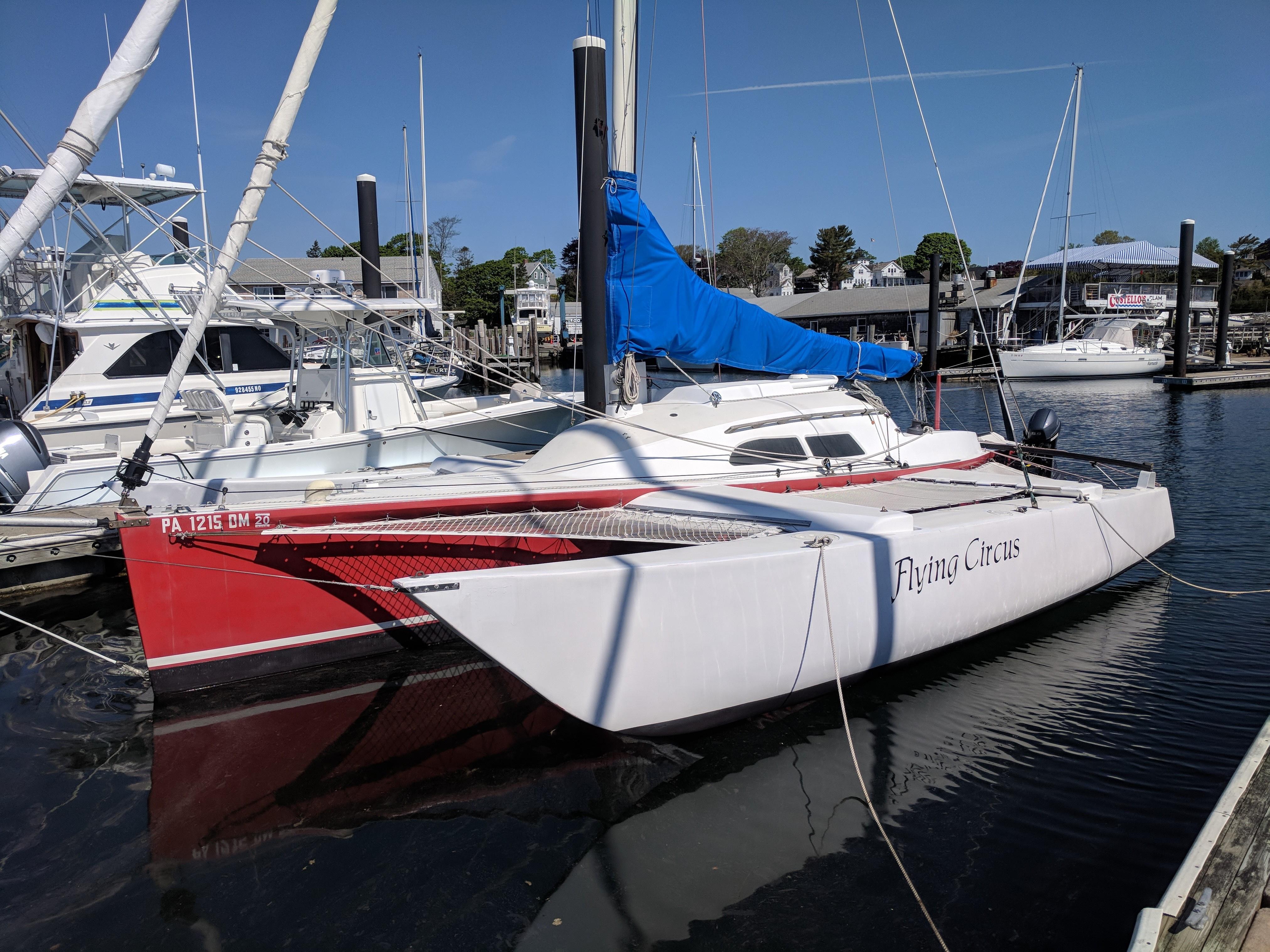 1982 custom robert harris 32 ft. trimaran, groton