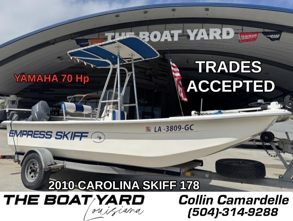 Carolina Skiff DLV SERIES DLV 178 2010 Carolina Skiff DLV 178 with Yamaha 70 Hp engine at The Boat Yard.