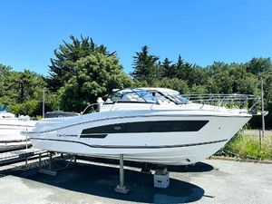 Jeanneau Cap Camarat 9.0 WA Serie 2 2024 Jeanneau CAP CAMARAT 9.0 WA S2 boat on display outdoors.