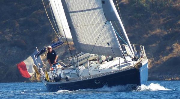 Jeanneau Sun Odyssey 45.2 Sailing yacht Jeanneau Sun Odyssey 45.2, 2000 model, navigating coastal waters.