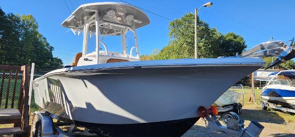 Seapro 222CC 2025 Seapro 222CC boat on trailer, sunny day, outdoor display.