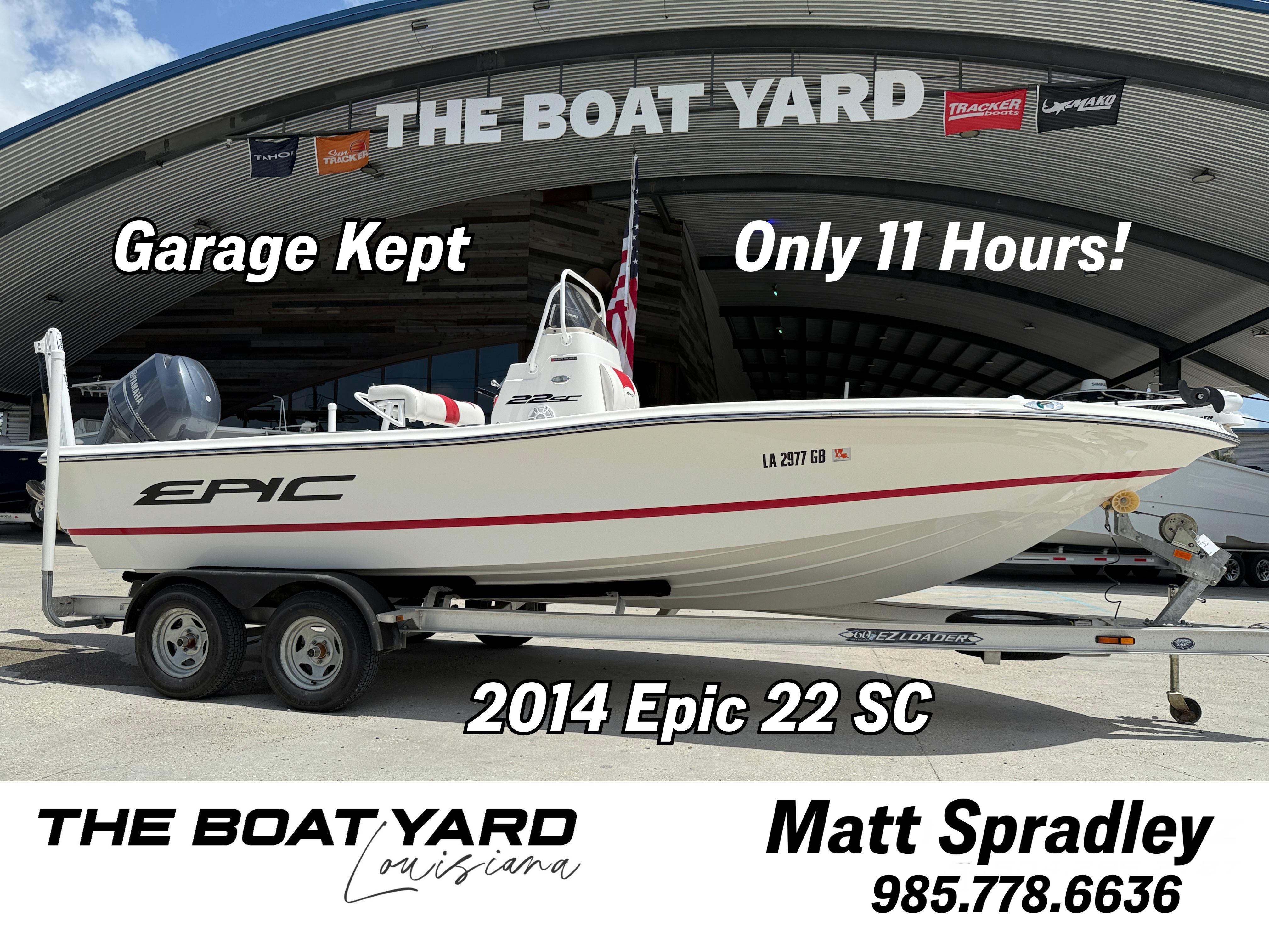 2014 Epic 22 SC Center Console Bay Boat