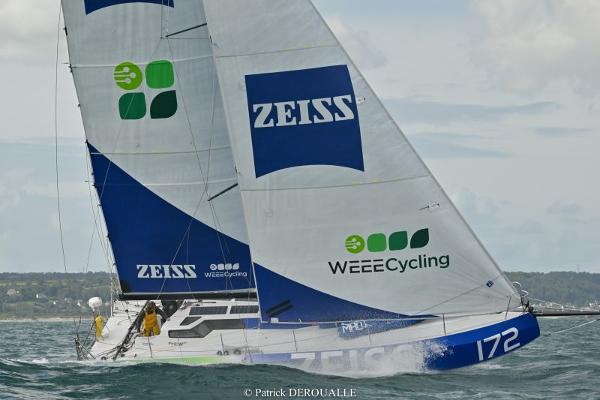 Class 40 Pogo S4 Sailing yacht Class 40 Pogo S4 2021 with Zeiss and WEEECycling logos on sails.