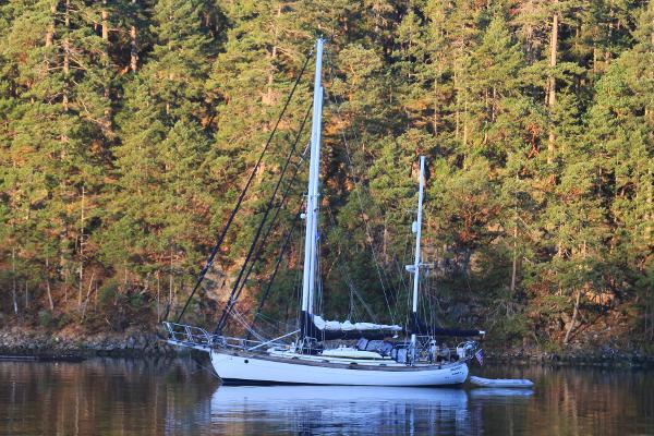 Hans Christian Ketch At anchor