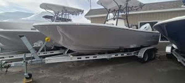 Sea Born LX22 Center Console 2023 Sea Born LX22 Center Console boat on trailer, parked outdoors.