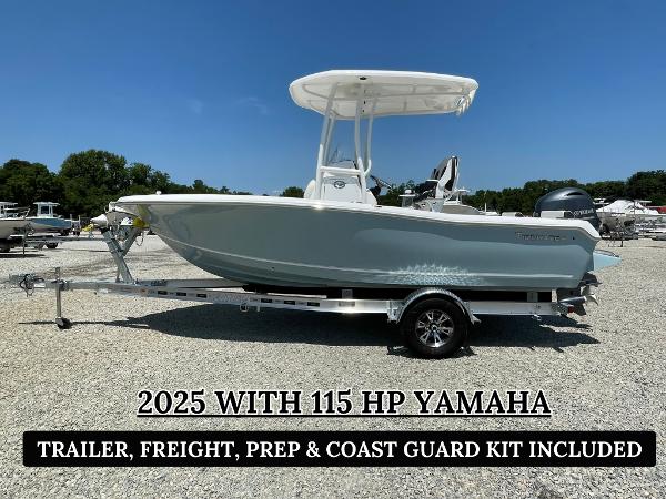 Tidewater 198 CC Adventure 2025 Tidewater 198 CC Adventure boat with 115 HP Yamaha, trailer, and Coast Guard kit included.