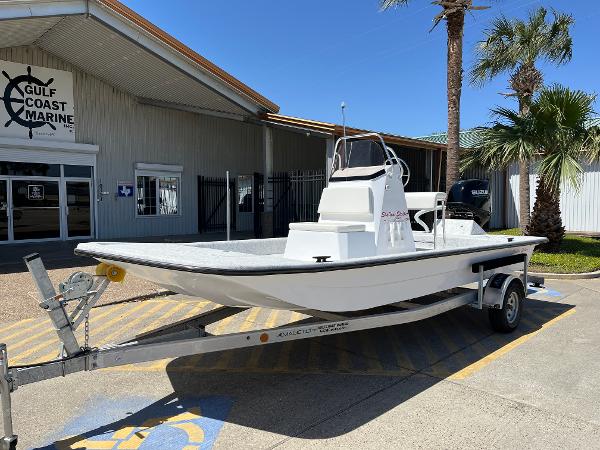 Shallow Stalker CAT-204 2024 Shallow Stalker CAT-204 boat on trailer at Gulf Coast Marine dealership.