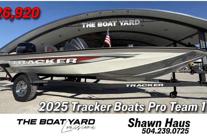 Tracker Pro Team 175 2026 Tracker Pro Team 175 boat displayed at The Boat Yard, priced at $26,920.