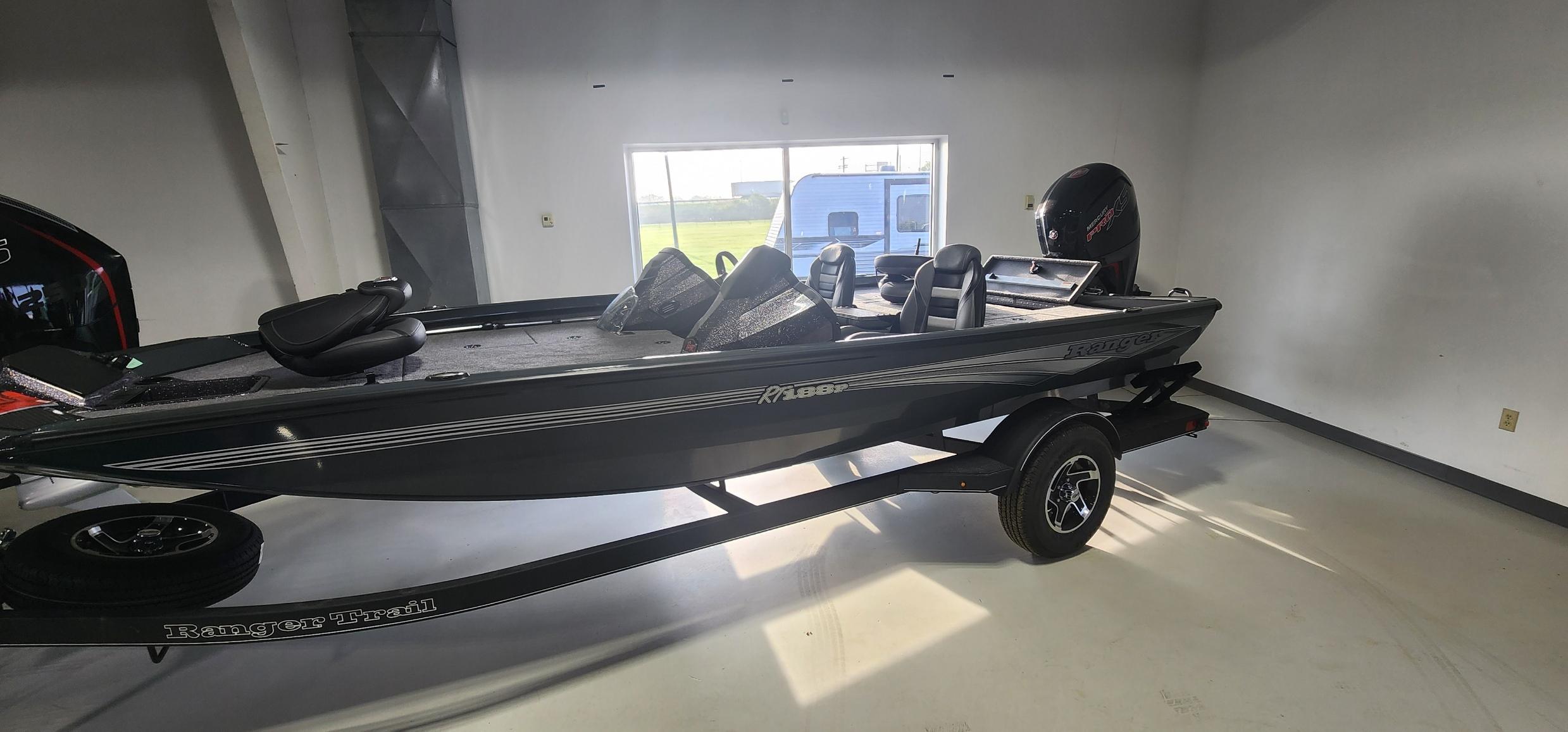 Ranger RT188P 2025 Ranger RT188P fishing boat in showroom, featuring sleek design and modern features.