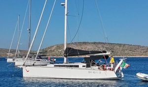 Custom Walkabout 39 Custom Walkabout 39 sailboat anchored in clear blue water, 2016 model.