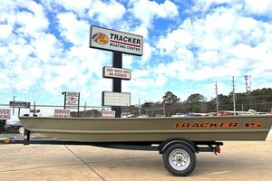 Tracker Grizzly 1236 Utility 2025 Tracker Grizzly 1236 Utility boat on trailer at Tracker Boating Center.