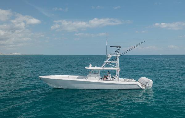 Contender 44 ST 2020 Contender 44 ST boat on open sea under clear sky.