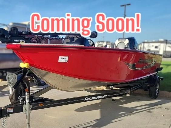 Apex Polar Kraft V186 Red 2023 Apex Polar Kraft V186 boat on trailer, labeled 'Coming Soon!'