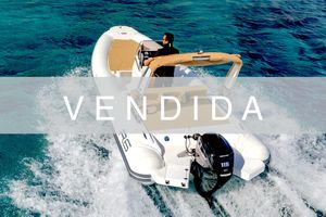 Renier R6 FB 2024 Renier R6 FB boat cruising on clear blue water, marked "Vendida."