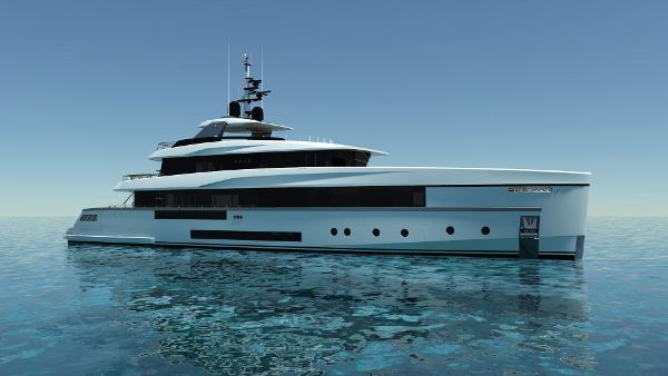 Admiral ATOS 47 Luxury Admiral ATOS 47 yacht on calm ocean waters, 2026 model.