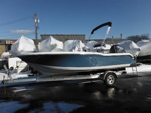 Tidewater 180 CC Adventure 2025 Tidewater 180 CC Adventure boat on trailer, parked outdoors in winter setting.