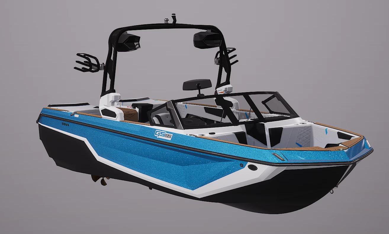 Nautique Super Air Nautique GS22 2026 Nautique Super Air Nautique GS22 boat, blue and white design, sleek and modern.