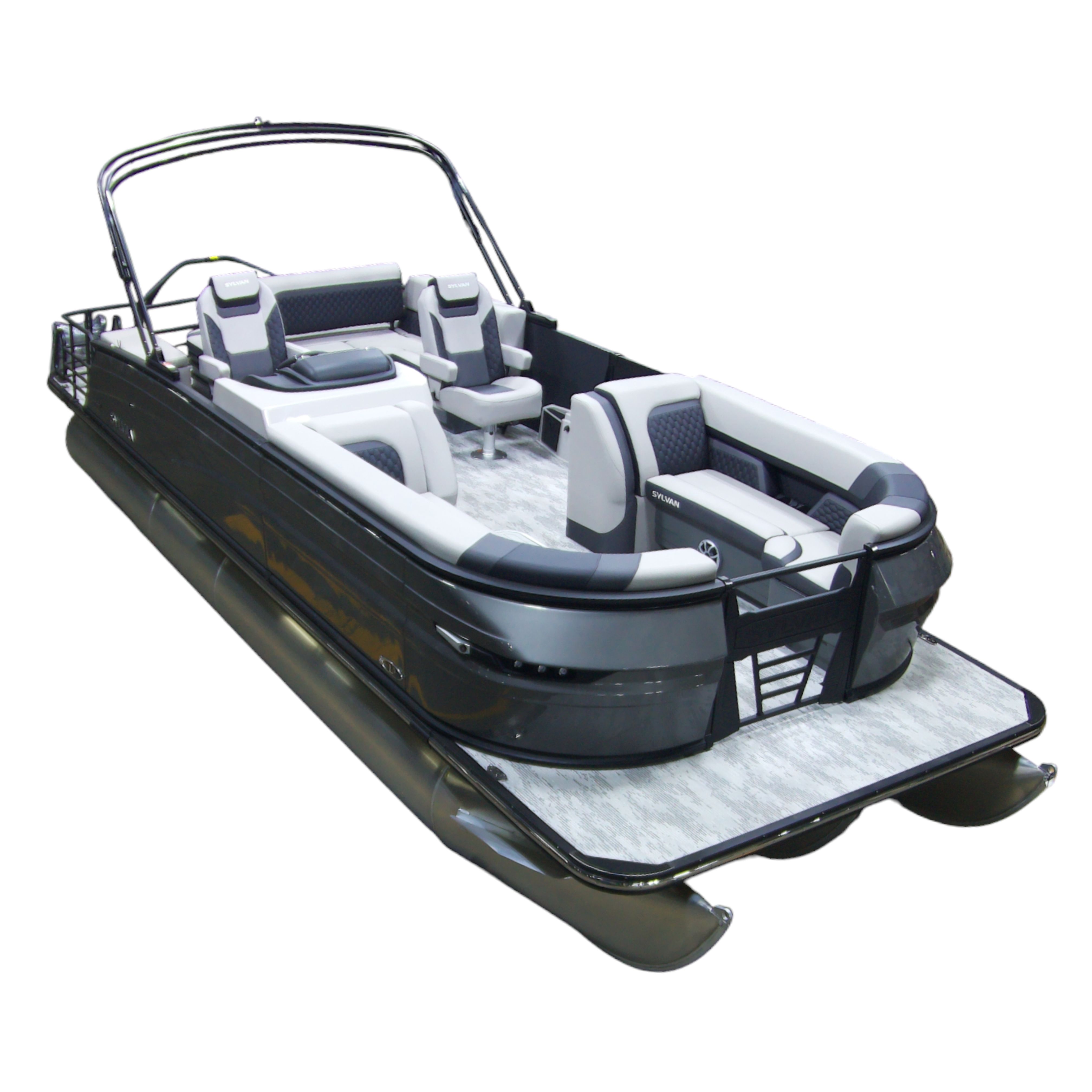 Sylvan L-5 CLZ DH 2026 Sylvan L-5 CLZ DH pontoon boat with sleek design and spacious seating.