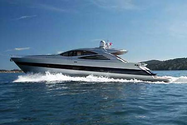 Pershing 76 Luxury 2004 Pershing 76 yacht cruising on open water.