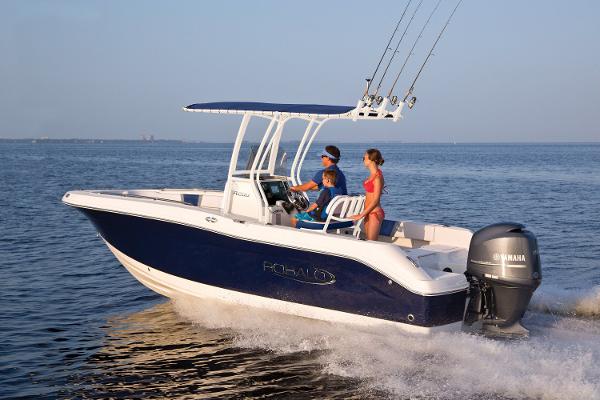 Robalo R200 Center Console 2025 Robalo R200 Center Console boat cruising on open water with passengers.