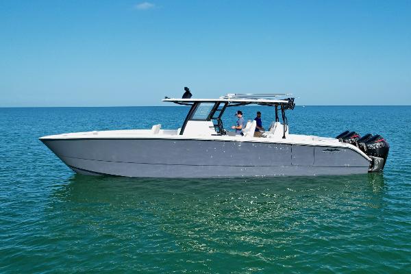 Invincible 40 Catamaran 2022 Invincible 40 Catamaran on calm ocean waters.