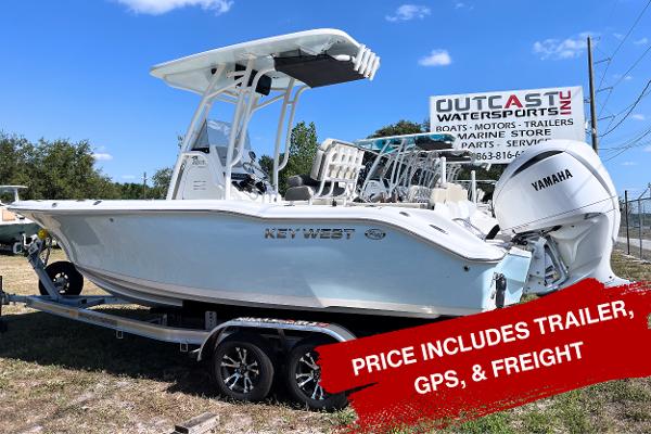 Key West 219 FS 2025 Key West 219 FS boat with Yamaha engine, trailer, GPS, and freight included.