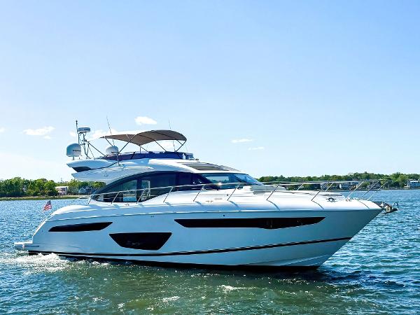Princess S60 2018 Princess S60 yacht cruising on a sunny day.