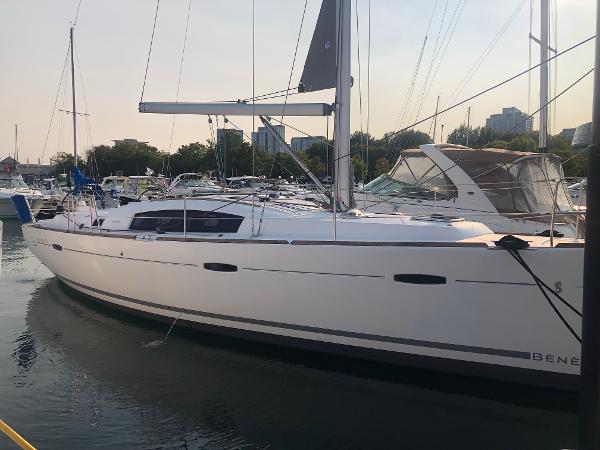 Beneteau Oceanis 40 2012 Beneteau Oceanis 40 sailboat docked in a marina, surrounded by other boats.