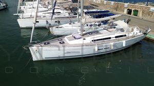 Dufour 445 Grand Large Sailing yacht Dufour 445 Grand Large 2012 docked in a marina.