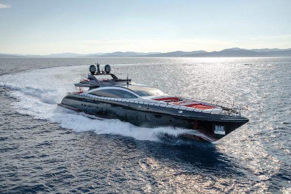 Mangusta MANGUSTA 165E Luxurious 2017 Mangusta 165E yacht cruising on open water.