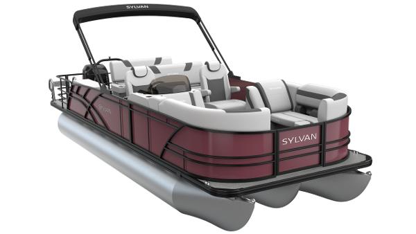 Sylvan L3 DLZ 2026 Sylvan L3 DLZ pontoon boat with sleek design and comfortable seating.