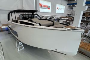 Cranchi A46 Luxury Tender 2024 Cranchi A46 Luxury Tender displayed in a showroom, featuring sleek design and modern amenities.