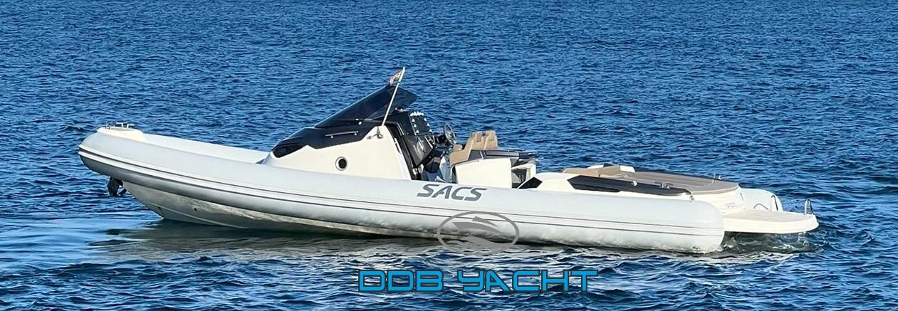 SACS Strider 11 2019 SACS Strider 11 yacht cruising on open water.