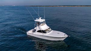 Viking 38 Billfish 2021 Viking 38 Billfish cruising on open water.
