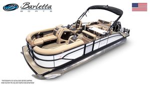 Barletta CABRIO24UE 2025 Barletta Cabrio 24UE pontoon boat with luxurious seating and sleek design.