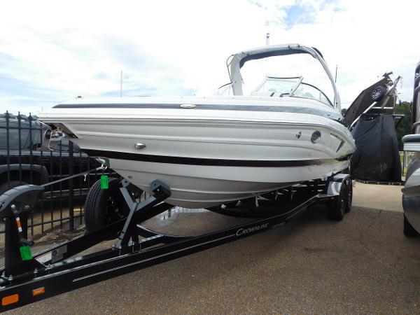 Crownline 280 SS 2024 Crownline 280 SS boat on a trailer, ready for transport.