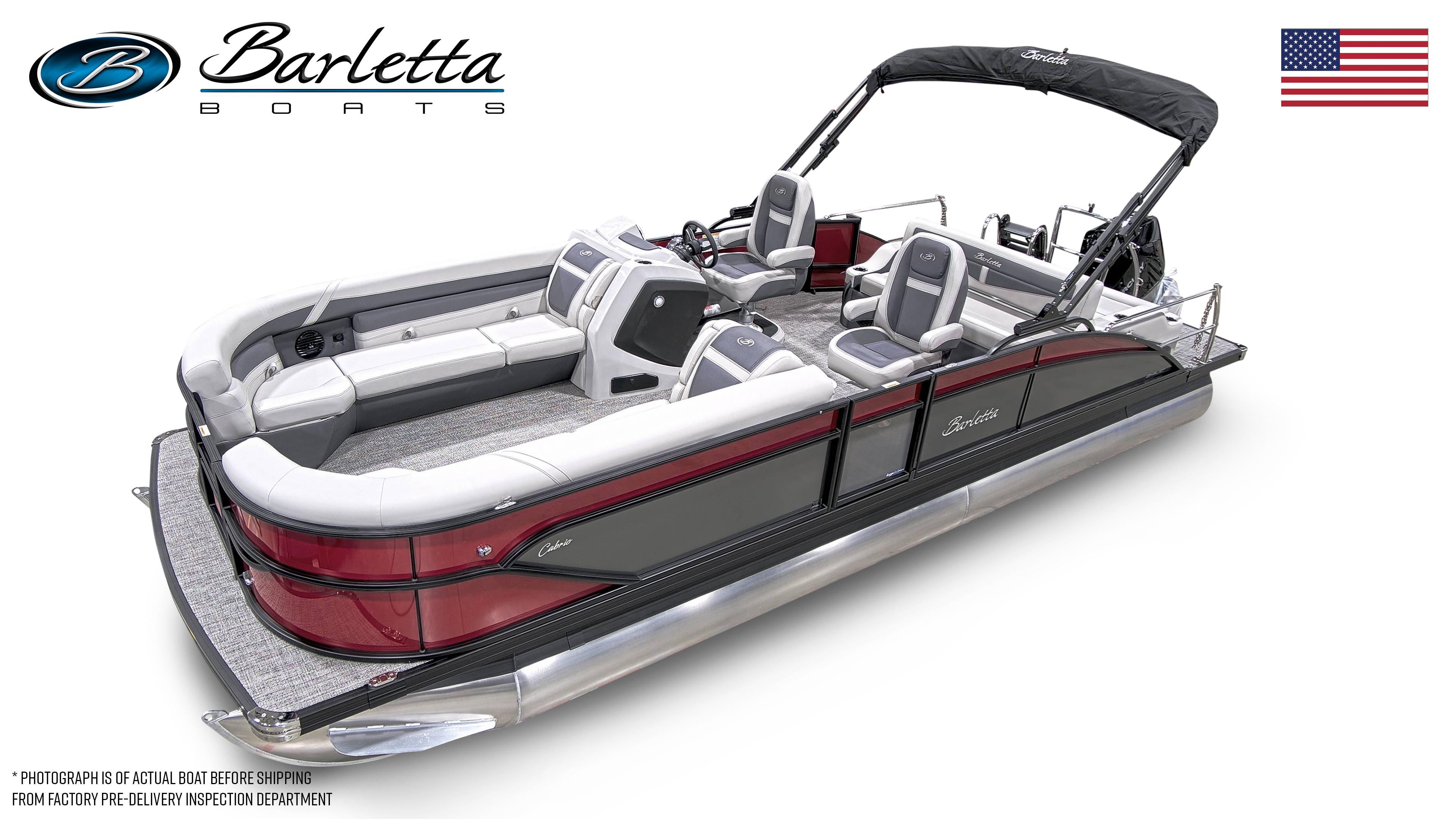 Barletta Cabrio 22UC 2026 Barletta Cabrio 22UC pontoon boat with sleek design and comfortable seating.